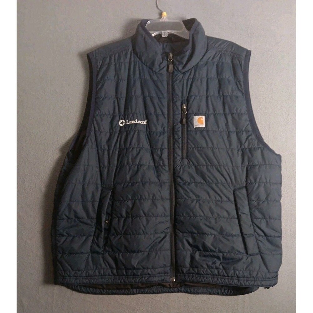 Carhartt Men's Gilliam Vest Insulated Quilted Rain Defender XXL Land.com Logo-So